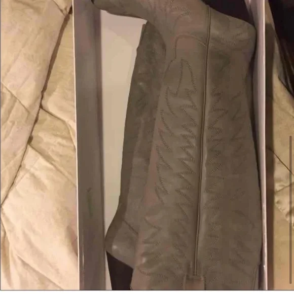 Free People Jeffrey Campbell NIB Size 9 Big Sky Western Boot Grey Cowboy knee - Picture 4 of 4